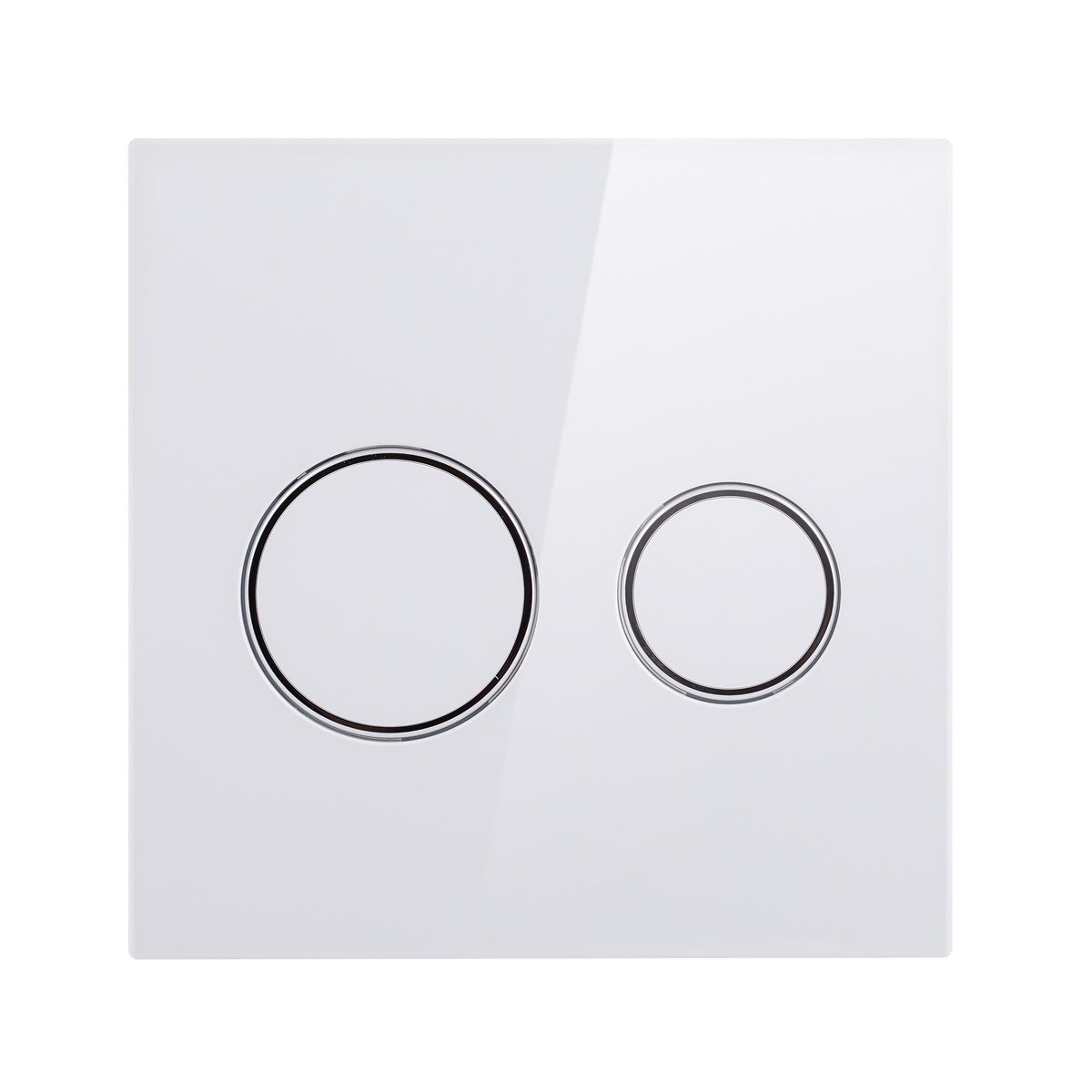 Кнопка зливу для інсталяції Q-TAP Nest UNI пластикова подвійна глянцева біла QT0211P01V1176W