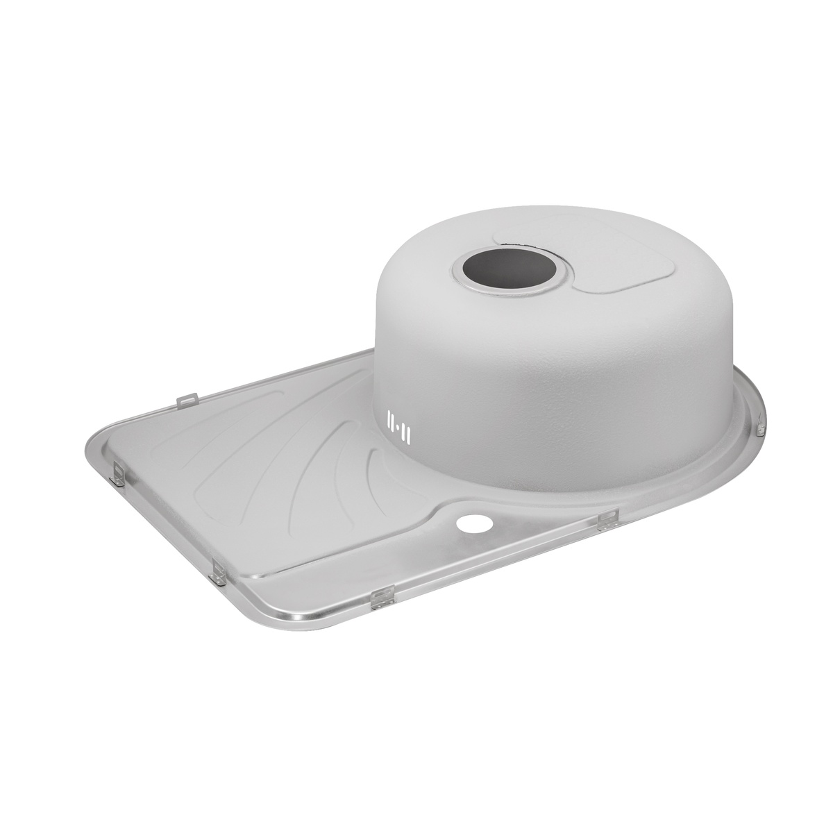 Кухонна мийка із нержавіючої сталі кутова Q-TAP 450мм x 675мм мікротекстура 0.8мм із сифоном QT6744RMICDEC08