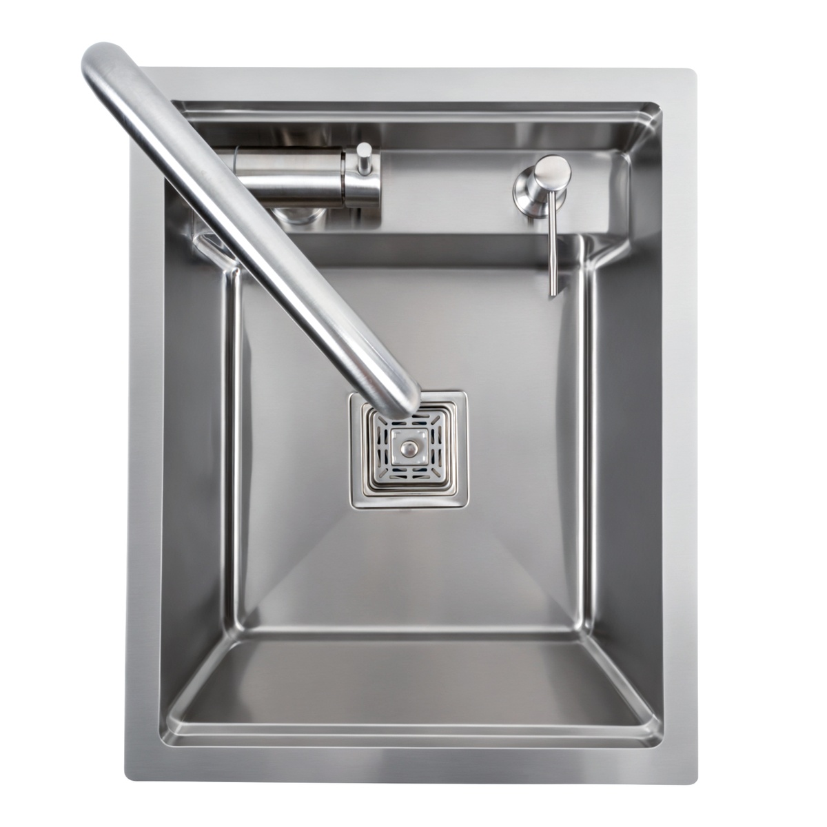 Мийка для кухні із нержавіючої сталі прямокутна PLATINUM TZ 400x500x200мм матова 1.2мм із сифоном в комплекті PLS-A41129