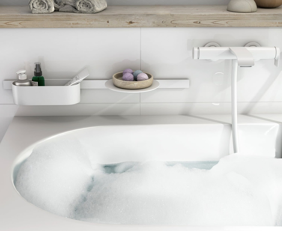 Набор аксессуаров для ванной HANSGROHE WallStoris 27966700 округлый пластиковый белый