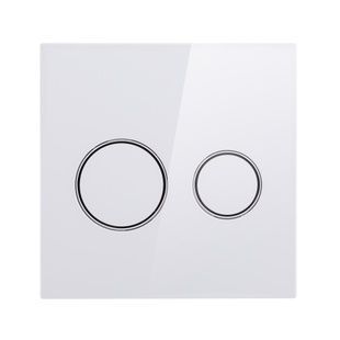 Кнопка слива для инсталляции Q-TAP Nest UNI пластик двойная глянцевая белая QT0211P01V1176W
