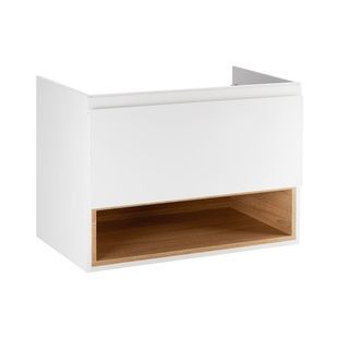 Тумба под умывальник Q-TAP Robin 80x58x45.5см подвесная белая без умывальника QT1374TPВ8001WWO