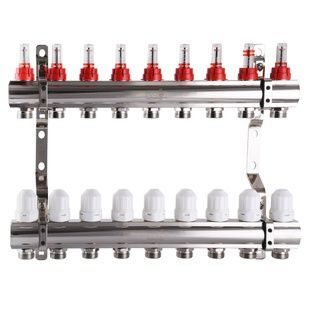 Колектор для системи опалення ECO TECHNOLOGY 9 контурів 1"/3/4" 001D 000013462