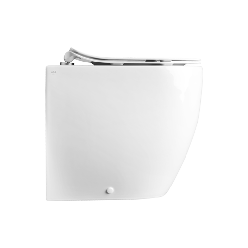 Сидіння для унітазу AXA Glomp із мікроліфтом дюропласт 365x510мм 180мм між кріпленнями біле (без унітазу) 319101