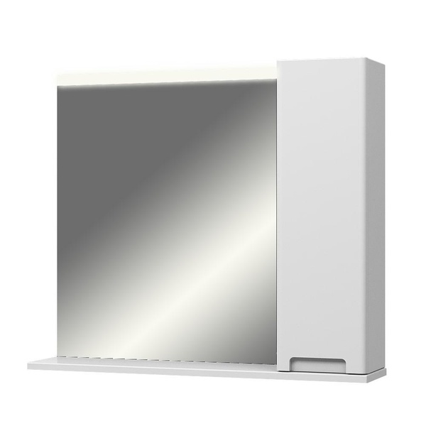 Шафка підвісна із дзеркалом у ванну AQUARIUS Verona 70x68.4x17см із підсвіткою з поличкою білий AQ-U1665196084