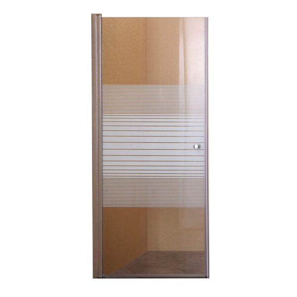 Дверь для душевой ниши BRAVO PROSNA стеклянная универсальная распашная 185x100см прозрачная 6мм профиль хром 000019808