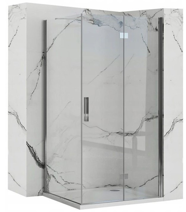 Стенка стеклянная для душа с держателем 190x90см REA MOLIER стекло прозрачное 6мм REA-K8535