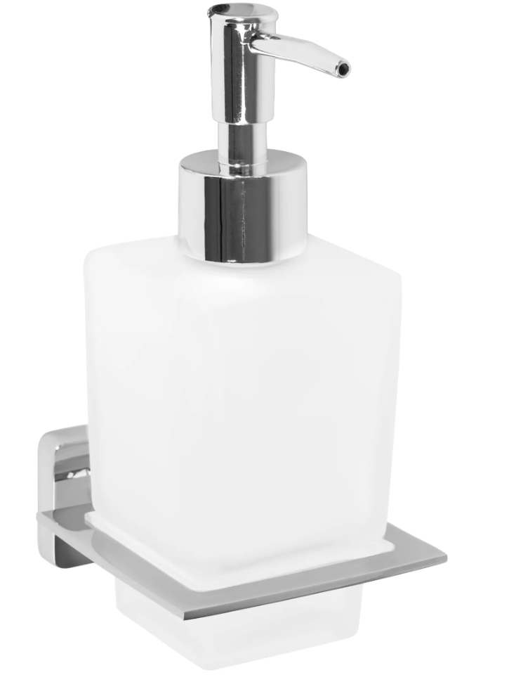 Дозатор для жидкого мыла REA OSTE 06 REA-80046 настенный на 250мл прямоугольный стеклянный хром