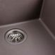 Мийка для кухні гранітна квадратна PLATINUM 4040 RUBA 440x440x200мм без сифону коричнева PLS-A40837 6 з 9