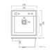 Мийка для кухні із нержавіючої сталі прямокутна PLATINUM TZ 400x500x200мм матова 1.2мм із сифоном в комплекті PLS-A41129 2 з 9