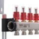 Колектор для теплої підлоги ROHO 4 контури з витратомірами 1"/3/4" R804 RO0036 4 з 5