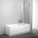 Шторка стеклянная для ванны двухсекционная распашная 150x99см RAVAK CHROME CVS2-100 R стекло прозрачное 6мм профиль хром 7QRA0C00Z1 3 из 5