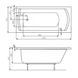 Ванна акрилова прямокутна ROCA LINEA 150см x 70см універсальна із ніжками A24T010000 2 з 3