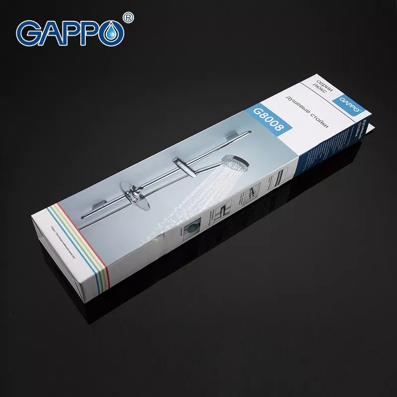 Душевой набор GAPPO с ручной лейкой, шлангом и стойкой 700мм хром G8008