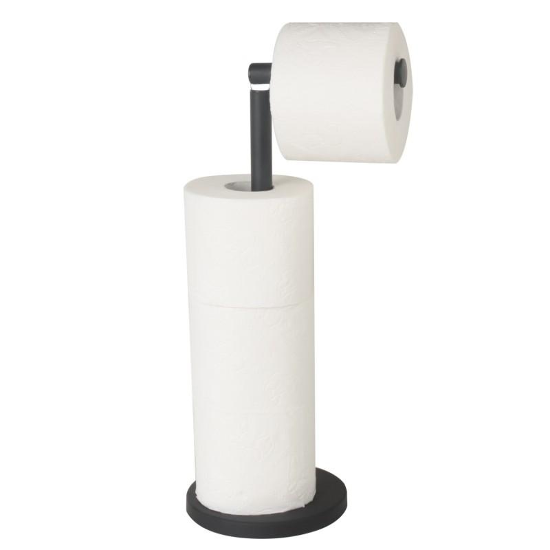 Тримач для туалетного паперу YOKA P.SP4-BLK reac-20000000135 округлий підлоговий із нержавіючої сталі чорний