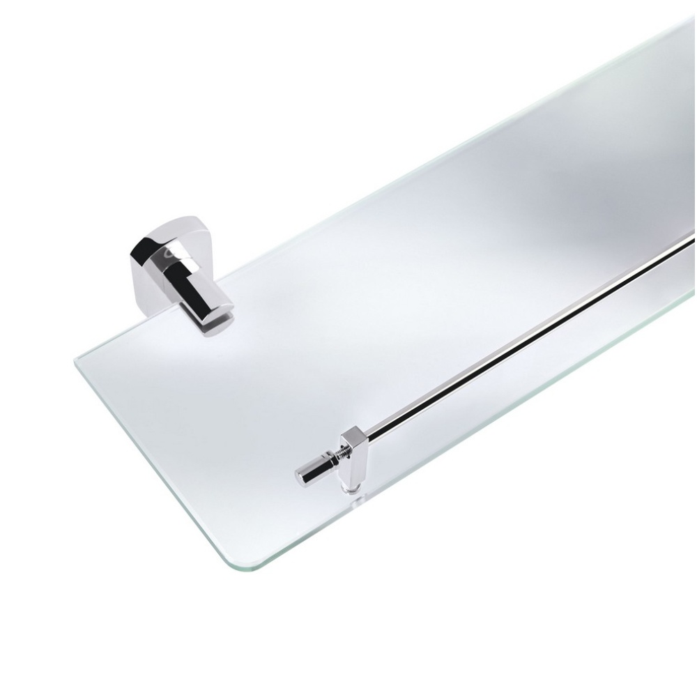 Полочка настенная стеклянная для ванной Q-TAP Liberty хром прямая QTLIBCRM1153