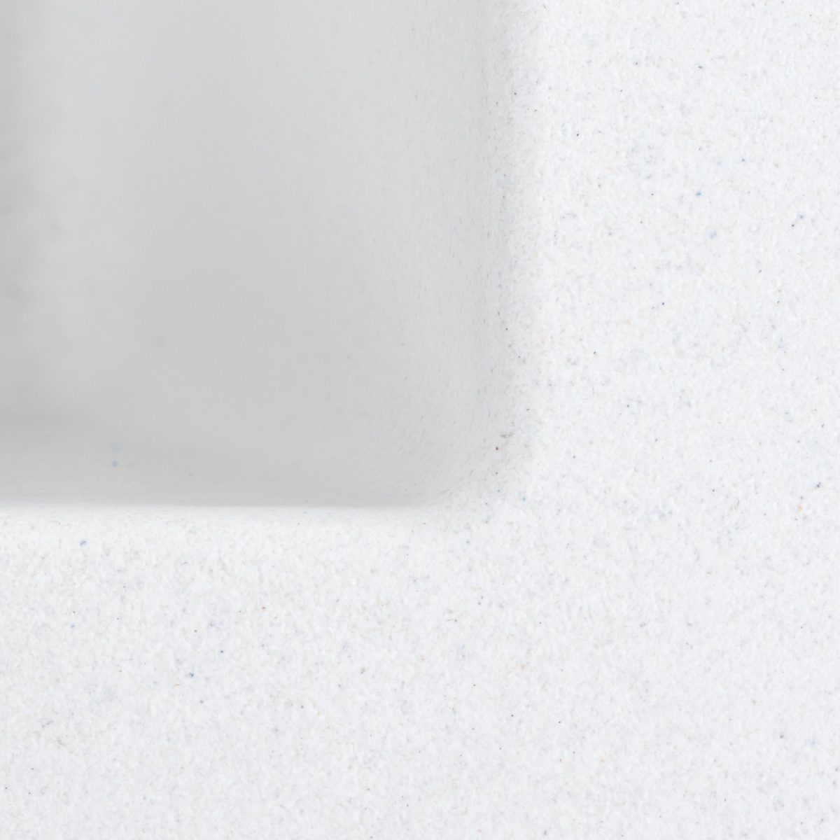 Мийка для кухні гранітна квадратна PLATINUM 4040 RUBA 440x440x200мм без сифону біла PLS-A40720