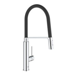 Змішувач для кухні одноважільний з гнучким виливом GROHE Viamo чорний латунь 30433000