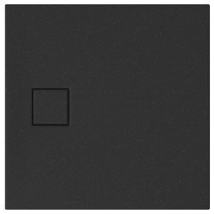 Піддон для душової кабіни CERSANIT Тако Slim 80x80x4см квадратний акрил із сифоном чорний S932-165