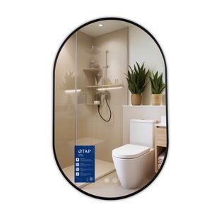 Зеркало в ванную Q-TAP Scorpio 80x50см c подсветкой сенсорное включение антизапотевание овальное QTSC500800