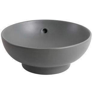 Умивальник накладний MIXXUS Topper 410x410x165мм круглий графіт MP6649