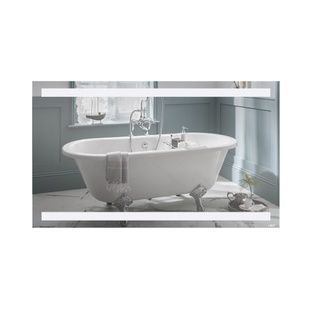 Дзеркало прямокутне у ванну Q-TAP Mideya New 70см x 120см із підсвіткою QT2078142270140W