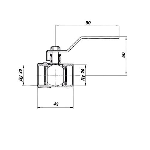 Кран кульовий STA 3/4" вн-вн PN16бар Ц2723