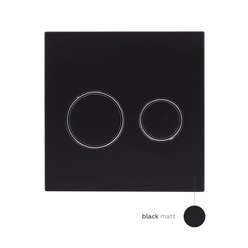 Кнопка слива для инсталляции Q-TAP Nest UNI пластиковая двойная матовая чёрная QT0211P01V1178MB