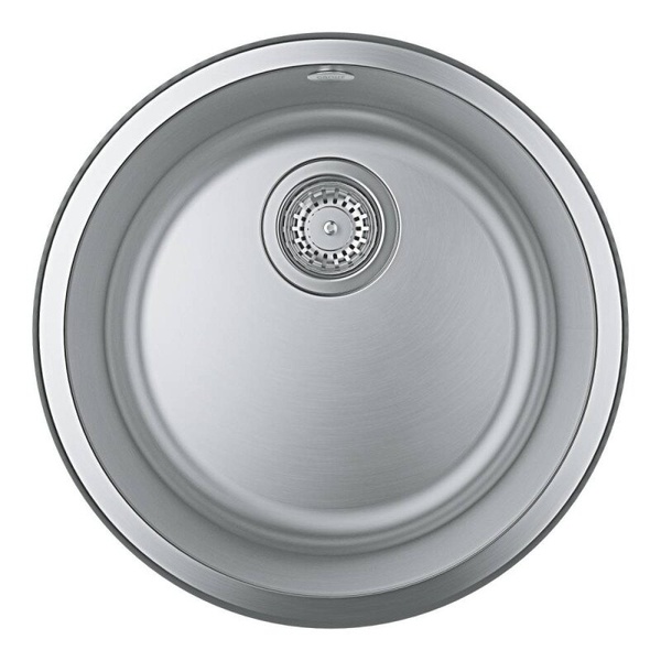 Мийка для кухні GROHE з нержавіючої сталі K200 440x440мм кругла врізна матова 1мм із сифоном 31720SD0