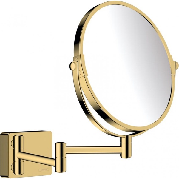 Косметическое зеркало HANSGROHE AddStoris 41791990 круглое подвесное металлическое золото