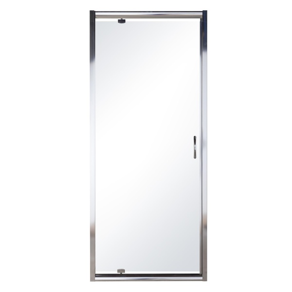 Стінка скляна для душової ніші розпашна EGER 90см x 195см прозрачное скло 5мм профіль хром 599-150-90(h)
