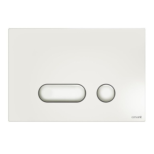 Кнопка слива для инсталляции CERSANIT INTERA S97-019 пластиковая двойная глянцевая белая 000019656