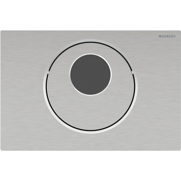 Кнопка слива для инсталляции сенсорная GEBERIT Sigma10 нержавейка двойная матовая сатин 115.856.SN.1