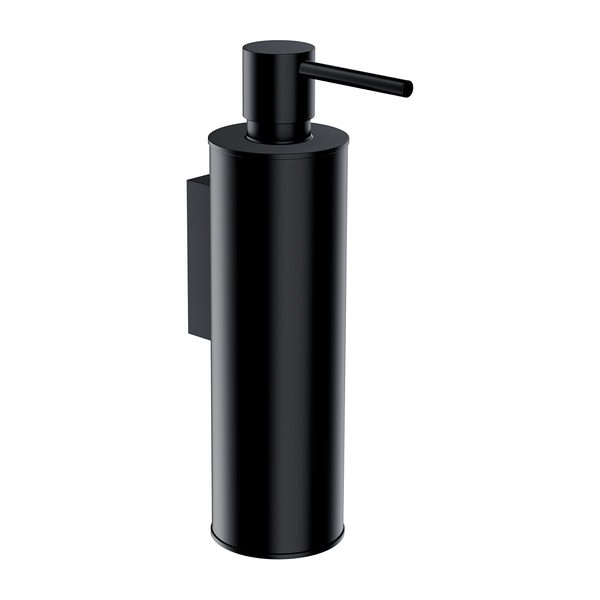 Дозатор для рідкого мила OMNIRES MODERN PROJECT настінний на 150мл округлий металевий чорний MP60721BL