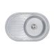 Кухонна мийка сталева овальна LIDZ 500мм x 770мм мікротекстура 0.8мм із сифоном LIDZ7750DEC 1 з 2