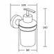 Дозатор для рідкого мила MEXEN Tiber настінний на 180мл округлий скляний хром MEX-7050540-00 2 з 2