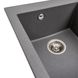 Мийка для кухні гранітна прямокутна PLATINUM 4150 SOKIL 500x410x220мм із сифоном сіра PLS-A38340 5 з 7
