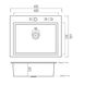 Мойка для кухни из нержавеющей стали прямоугольная PLATINUM Handmade 650x450x220мм матовая 1.5мм с сифоном PLS-A32269 6 из 10