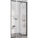 Двері скляні для душової ніші універсальні поворотні двосекційні RAVAK PIVOT PDOP2-110 190x110см прозоре скло 6мм профіль чорний 03GD0300Z1 1 з 3