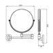 Косметичне дзеркало для ванної LIDZ 140 хром метал LD55791400606CRM 2 з 3
