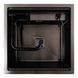 Мийка для кухні із нержавіючої сталі квадратна PLATINUM TZ 500x500x200мм матова 1.2мм чорна із сифоном в комплекті PLS-A40195 8 з 10