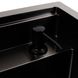 Мийка для кухні із нержавіючої сталі квадратна PLATINUM TZ 500x500x200мм матова 1.2мм чорна із сифоном в комплекті PLS-A40195 4 з 10