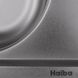 Мойка для кухни из нержавеющей стали овальная HAIBA DOUBLE 800x490x180мм матовая 0.8мм на две чаши с сифоном HB0652 2 из 3