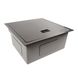 Мийка для кухні із нержавіючої сталі квадратна PLATINUM TZ 500x500x200мм матова 1.2мм чорна із сифоном в комплекті PLS-A40195 9 з 10