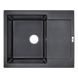 Раковина на кухню гранітна прямокутна LIDZ BLA-03 498мм x 615мм чорний без сифону LIDZBLA03625500200 1 з 7