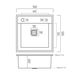 Мийка для кухні із нержавіючої сталі квадратна PLATINUM TZ 500x500x200мм матова 1.2мм чорна із сифоном в комплекті PLS-A40195 1 з 10
