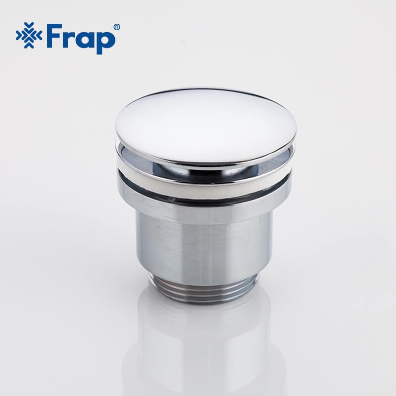 Донний клапан натискний для раковини FRAP мм без переливу метал 1 1/4" глянцевий хром F62