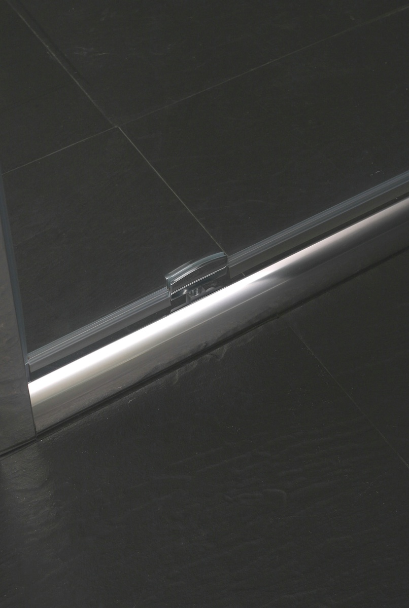 Ограждение стеклянное для душевой ниши распашная EGER 90см x 195см прозрачное стекло 5мм профиль хром 599-150-90(h)