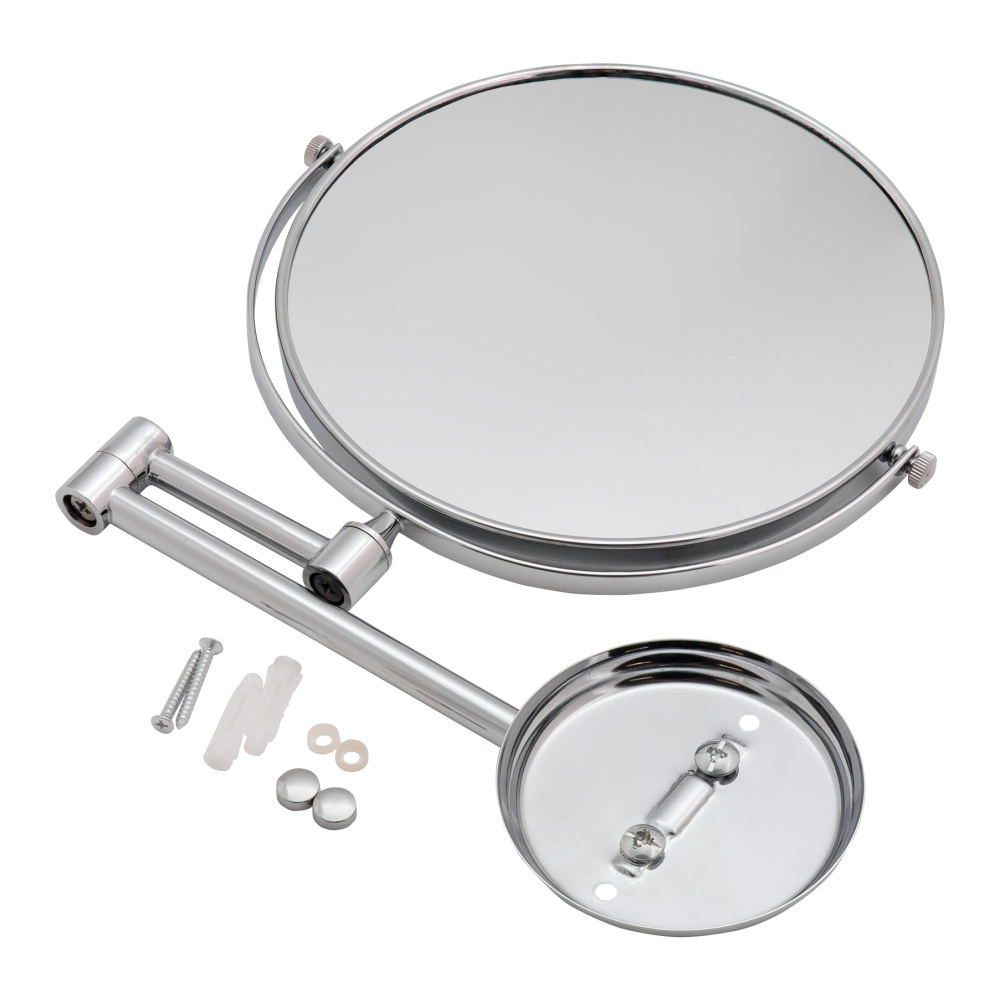 Косметическое зеркало LIDZ 140 LD55791400608CRM круглое подвесное металлическое хром