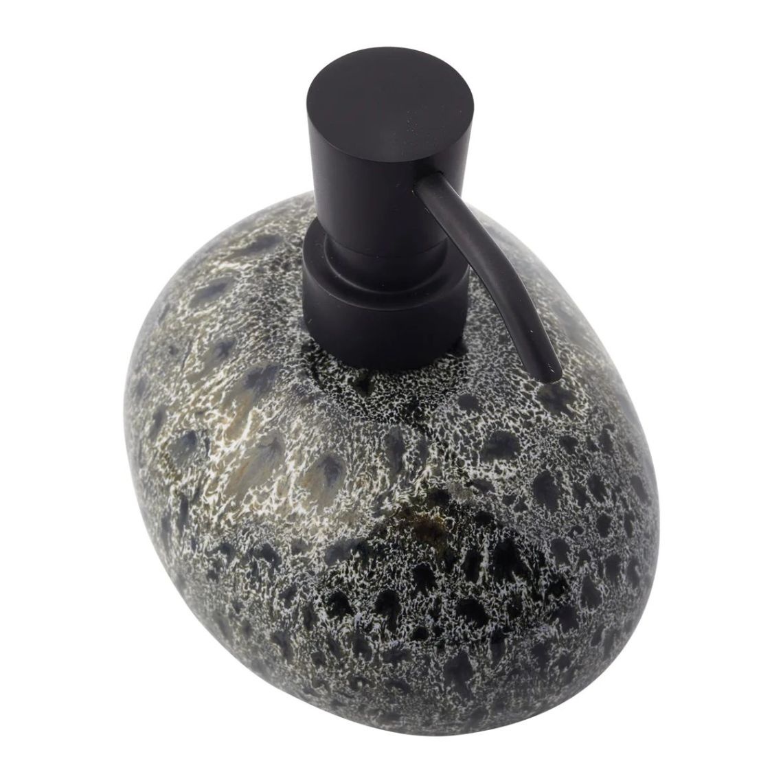 Дозатор для жидкого мыла AQUANOVA Ugo настольный на 500мл округлый керамический черный UGODIS-994